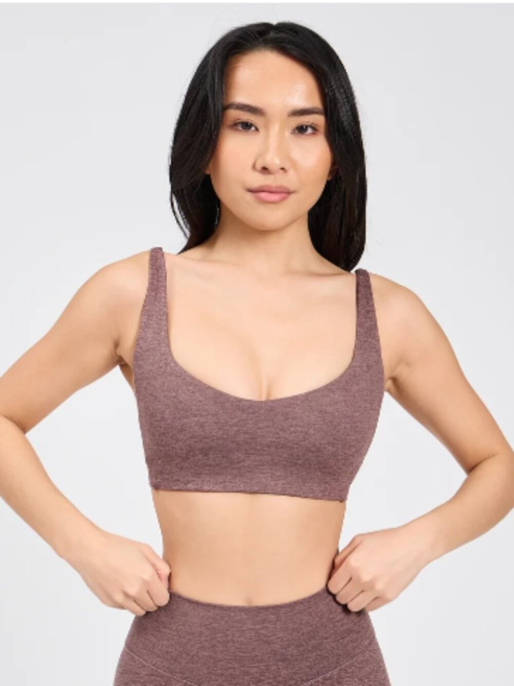 Buffbunny Dream Heathered Sports Bra - Mocha Berry